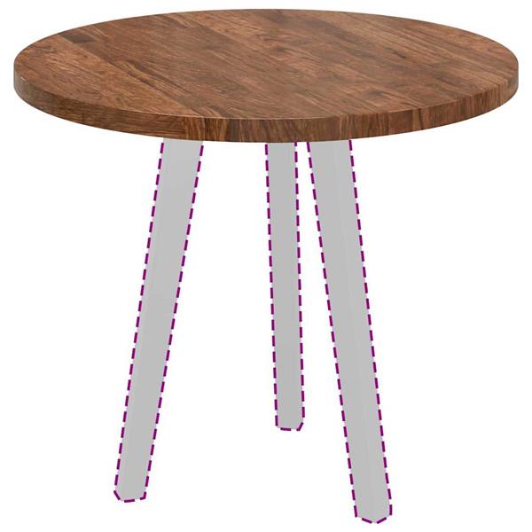 Grote foto vidaxl tafelblad anders donkerbruin 60 x 2.5 cm massief eikenhout antiek en kunst stoelen en banken