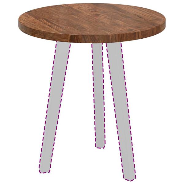 Grote foto vidaxl tafelblad anders donkerbruin 50 x 2.5 cm massief eikenhout antiek en kunst stoelen en banken