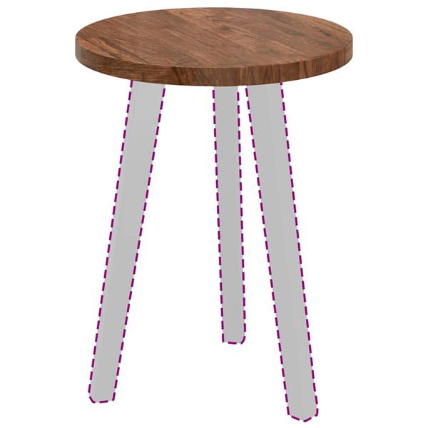 Grote foto vidaxl tafelblad anders donkerbruin 40 x 2.5 cm massief eikenhout antiek en kunst stoelen en banken