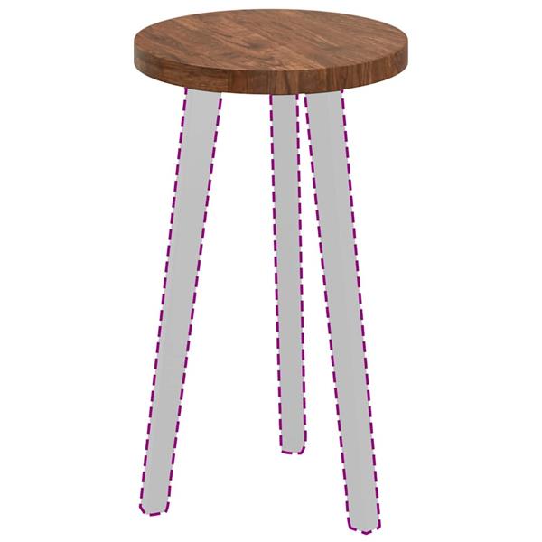 Grote foto vidaxl tafelblad anders donkerbruin 30 x 2.5 cm massief eikenhout antiek en kunst stoelen en banken