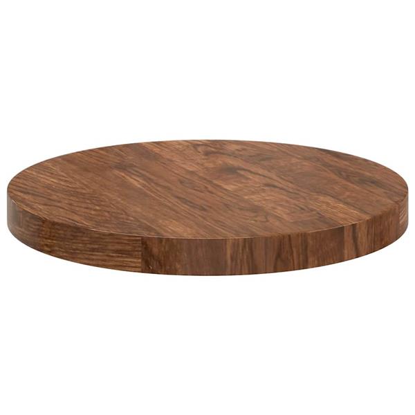 Grote foto vidaxl tafelblad anders donkerbruin 30 x 2.5 cm massief eikenhout antiek en kunst stoelen en banken