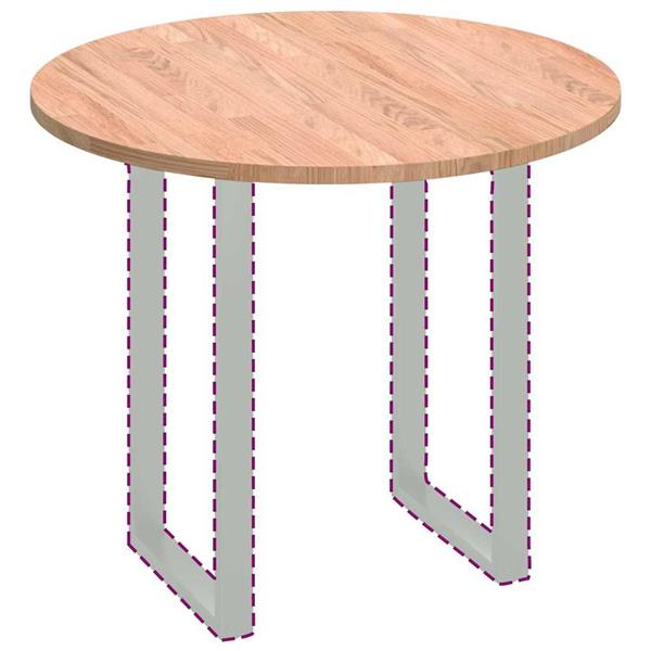 Grote foto vidaxl tafelblad anders lichtbruin 90 x 2.5 cm massief eikenhout antiek en kunst stoelen en banken