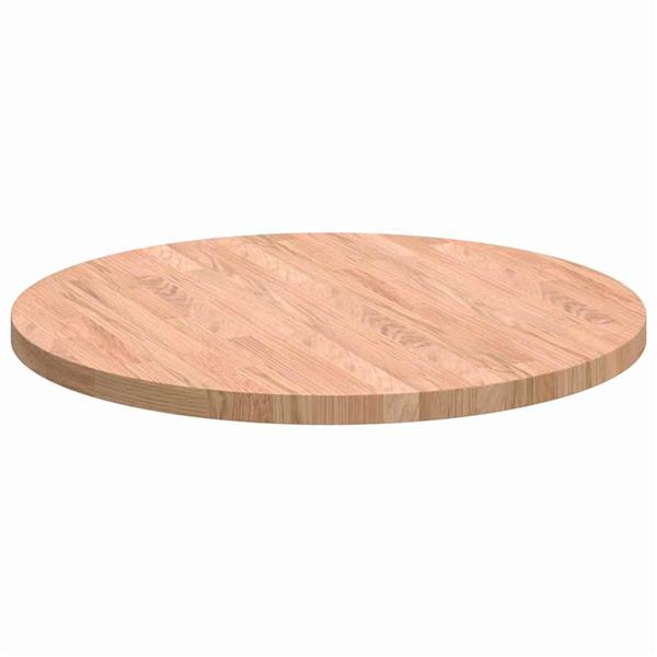 Grote foto vidaxl tafelblad anders lichtbruin 60 x 2.5 cm massief eikenhout antiek en kunst stoelen en banken