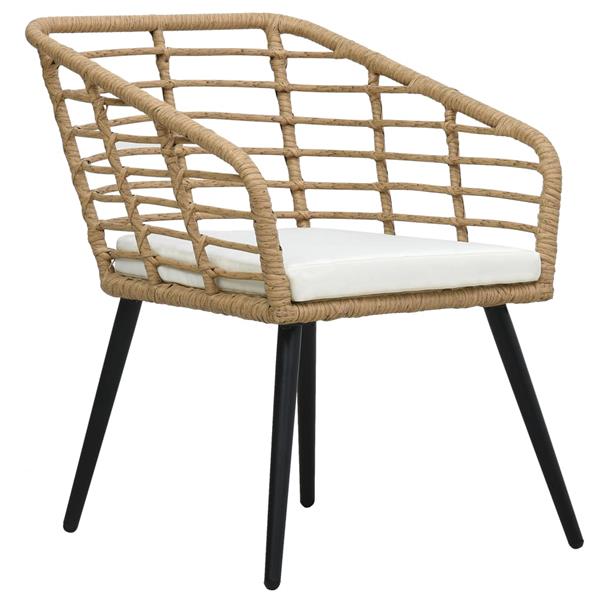 Grote foto vidaxl tuinstoelen 2 st met kussens poly rattan eikenkleurig tuin en terras tuinmeubelen