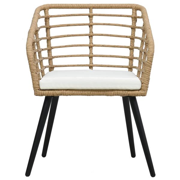 Grote foto vidaxl tuinstoelen 2 st met kussens poly rattan eikenkleurig tuin en terras tuinmeubelen