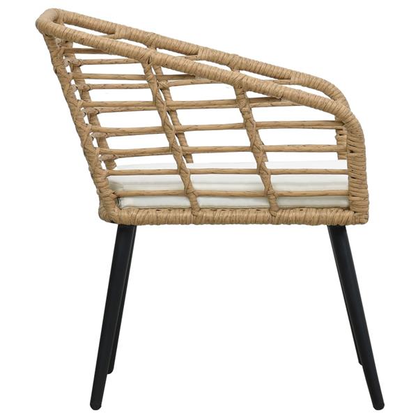 Grote foto vidaxl tuinstoelen 2 st met kussens poly rattan eikenkleurig tuin en terras tuinmeubelen