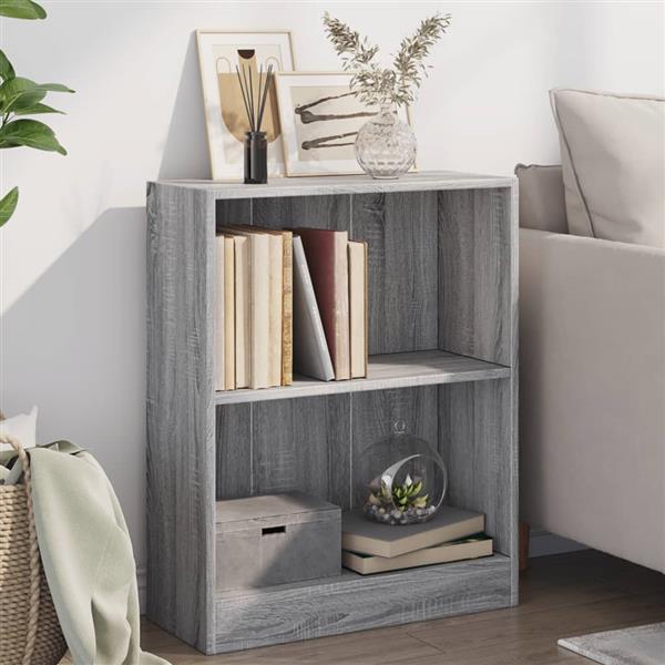 Grote foto vidaxl boekenkast 60x24x76 cm bewerkt hout grijs sonoma eikenkleurig huis en inrichting overige
