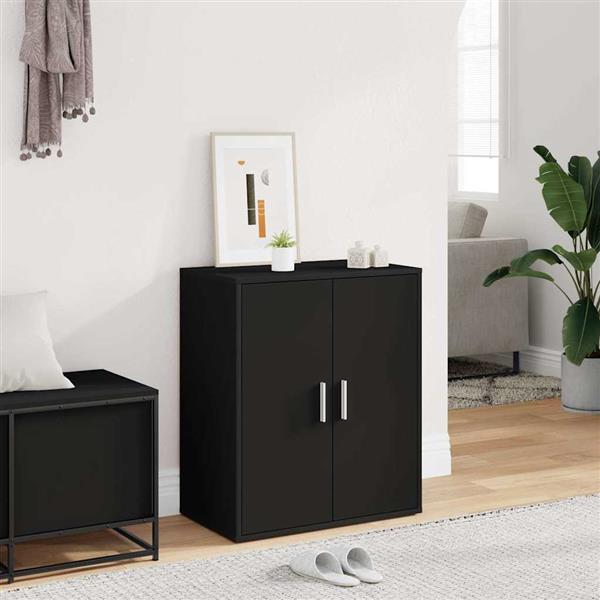 Grote foto vidaxl schoenenkast 60x35x70 cm bewerkt hout zwart huis en inrichting overige
