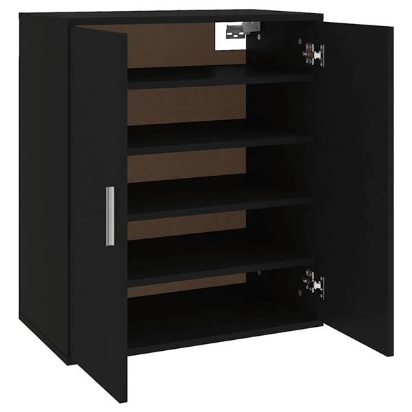 Grote foto vidaxl schoenenkast 60x35x70 cm bewerkt hout zwart huis en inrichting overige