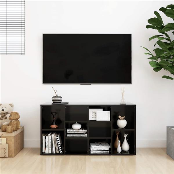 Grote foto vidaxl schoenenbank 103x30x55 cm bewerkt hout zwart huis en inrichting overige
