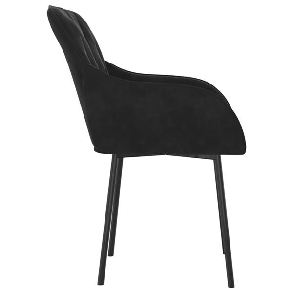 Grote foto vidaxl eetkamerstoelen 2 st fluweel zwart huis en inrichting stoelen
