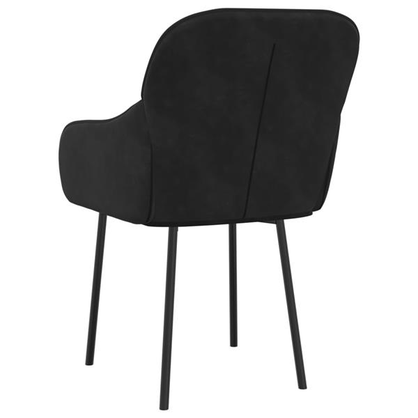 Grote foto vidaxl eetkamerstoelen 2 st fluweel zwart huis en inrichting stoelen