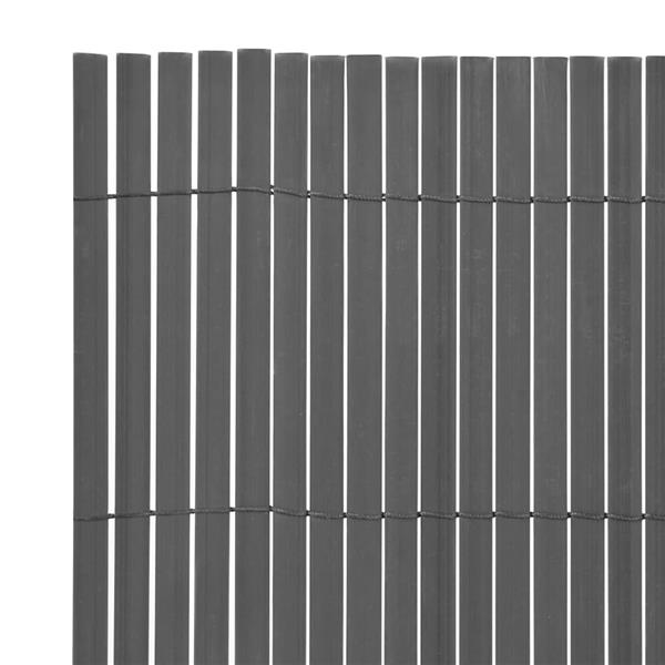 Grote foto vidaxl tuinafscheiding dubbelzijdig 90x300 cm pvc grijs tuin en terras hekken en schuttingen