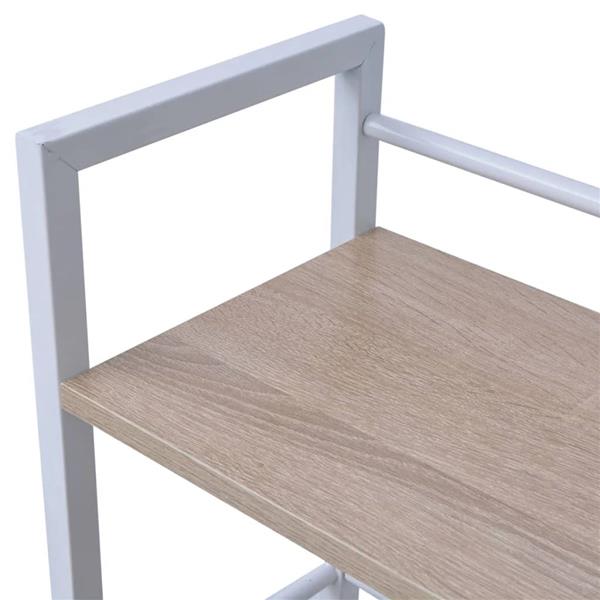Grote foto vidaxl bureau met boekenkast 4 laags eikenkleurig huis en inrichting stoelen