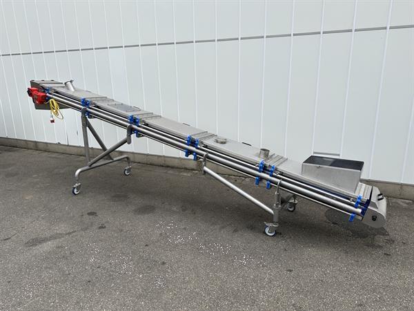 Grote foto new motion opvoerband vlakke elevator met mogelijkheid voor afzuiging 540 x 40 cm doe het zelf en verbouw afvalverwerking