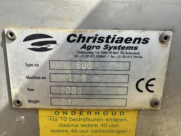 Grote foto christiaens 5500 600 was en snijmachine voor prei agrarisch tuinbouw