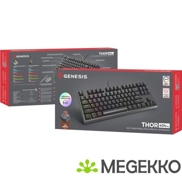 Grote foto genesis nkg 2071 thor 404 tkl toetsenbord zwart computers en software toetsenborden