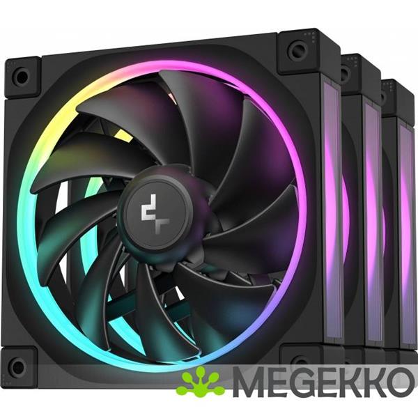 Grote foto deepcool fl12 3 in 1 computer behuizing ventilator 12 cm zwart 3 stuk s computers en software overige computers en software
