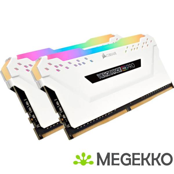 Grote foto corsair ddr4 vengeance rgb pro 2x16gb 3200 white computers en software harde schijven