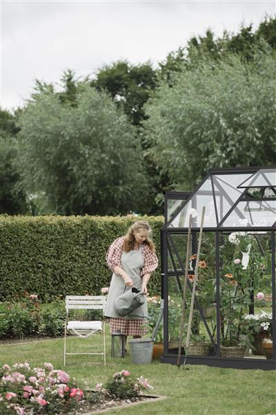 Grote foto tuinkas mary i zwart vg 3mm tuin en terras kassen en kweekspullen