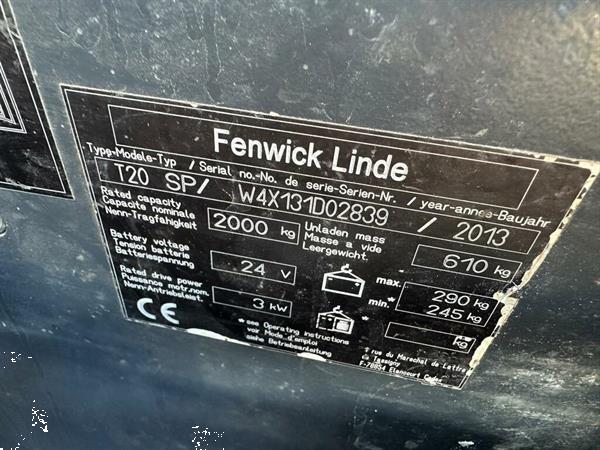 Grote foto vs 22337 elektrische meerijd palletwagen linde t 20 sp doe het zelf en verbouw hefwerktuigen
