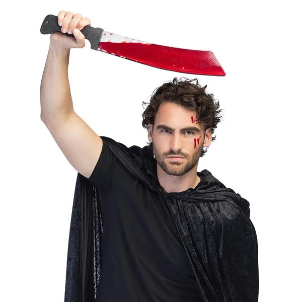 Grote foto halloween nep machete bloed 51cm verzamelen overige verzamelingen