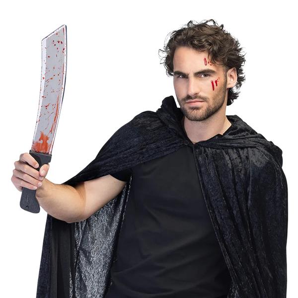 Grote foto halloween nep machete bloed 51cm verzamelen overige verzamelingen