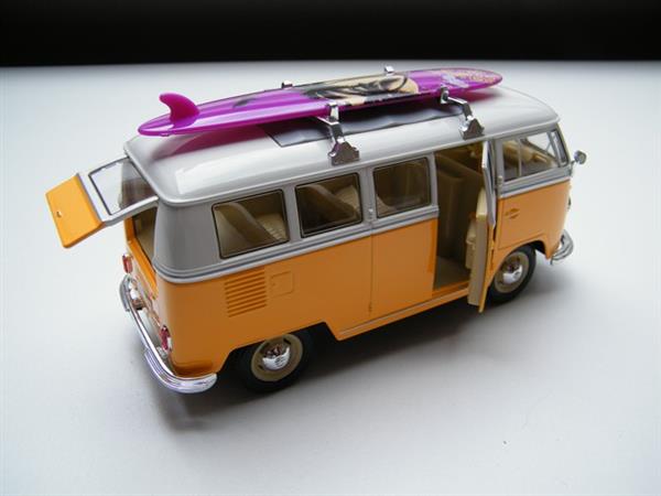 Grote foto schaalmodel volkswagen bus t1 surfboard 1 24 hobby en vrije tijd 1 24