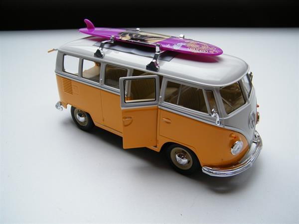 Grote foto schaalmodel volkswagen bus t1 surfboard 1 24 hobby en vrije tijd 1 24