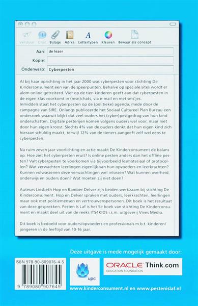 Grote foto pesten is laf cyberpesten is laffer boeken studieboeken