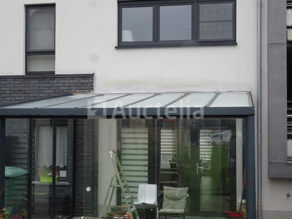 Grote foto antracietgrijze aluminium veranda in gelaagde beglazing 4 m x 3 75 m gedemonteerd op schragen doe het zelf en verbouw ijzerwaren en bevestigingsmiddelen