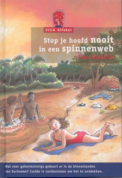 Grote foto stop je hoofd nooit in een spinnenweb villa alfabet rood boeken overige boeken