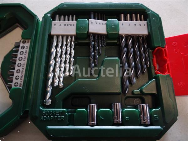 Grote foto assortiment boren en boren 34 delig bosch doe het zelf en verbouw onderdelen en accessoires