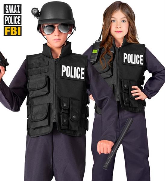 Grote foto swat vest fbi politie kind verzamelen overige verzamelingen