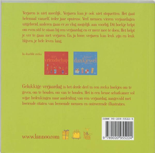 Grote foto gelukkige verjaardag boeken politiek en maatschappij