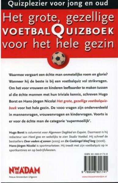 Grote foto het grote gezellige voetbalquizboek voor het hele gezin boeken hobby en vrije tijd