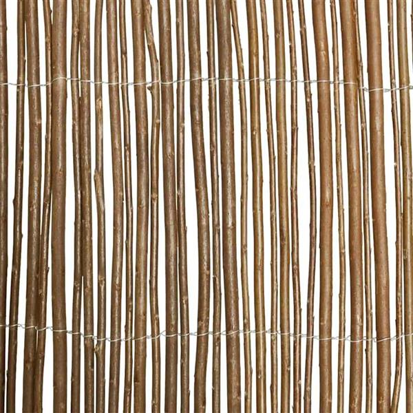 Grote foto vidaxl wilgen schutting bruin 140 x 500 cm tuin en terras hekken en schuttingen