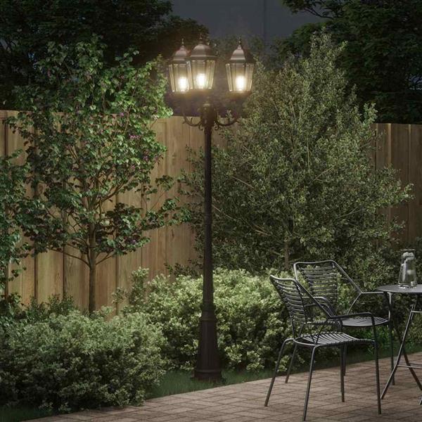 Grote foto vidaxl tunlicht brons 235 cm aluminium tuin en terras verlichting