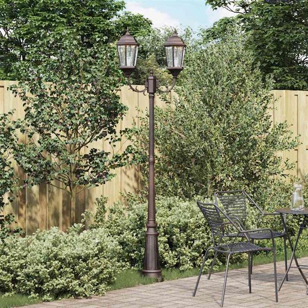 Grote foto vidaxl tunlicht brons 235 cm aluminium tuin en terras verlichting