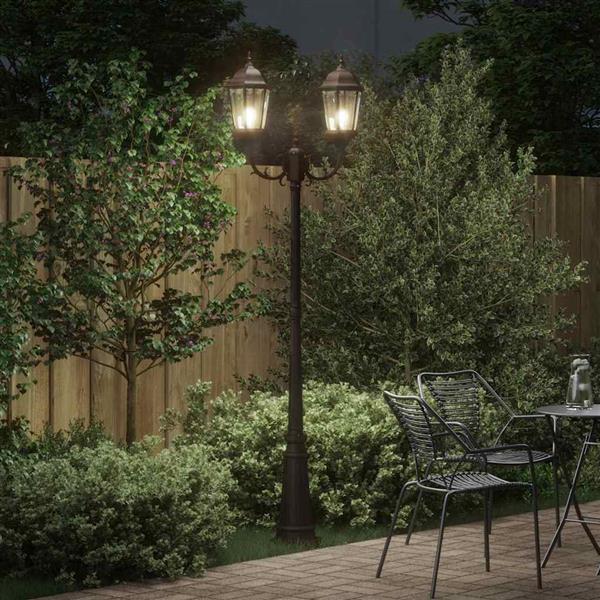 Grote foto vidaxl tunlicht brons 235 cm aluminium tuin en terras verlichting