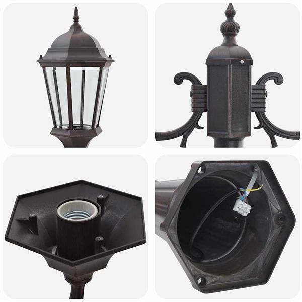 Grote foto vidaxl tunlicht brons 235 cm aluminium tuin en terras verlichting