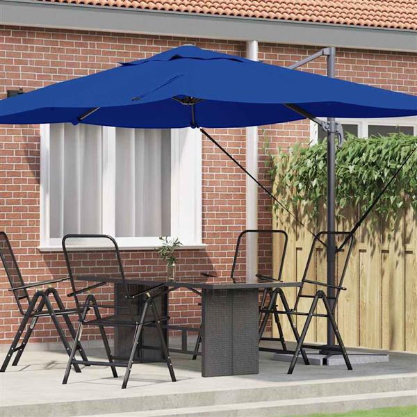 Grote foto vidaxl cantilever roma parasol blauw en zwart 352 x 251 x 260 cm tuin en terras overige tuin en terras