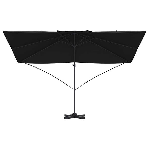 Grote foto vidaxl cantilever roma parasol zwart en zwart 352 x 251 x 260 cm tuin en terras overige tuin en terras