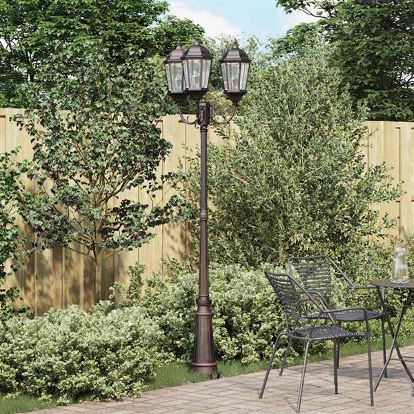 Grote foto vidaxl tunlicht brons 235 cm aluminium tuin en terras verlichting