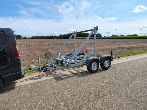 Grote foto haspelwagen haspelaanhangwagen container dubbel asser 3000 kg agrarisch aanhangwagens