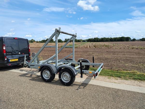 Grote foto haspelwagen haspelaanhangwagen container dubbel asser 3000 kg agrarisch aanhangwagens