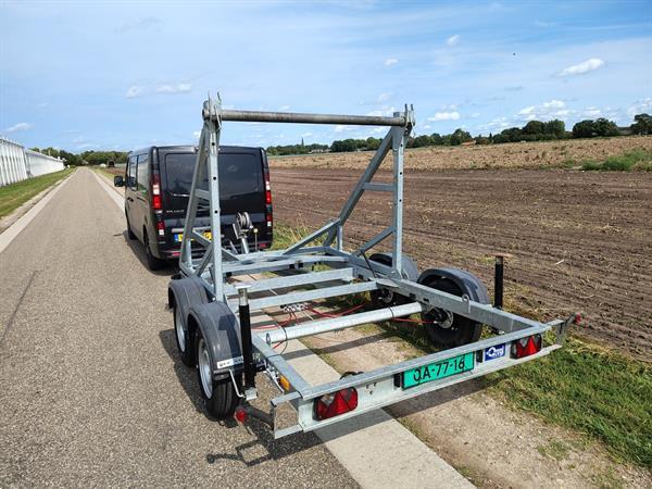 Grote foto haspelwagen haspelaanhangwagen container dubbel asser 3000 kg agrarisch aanhangwagens