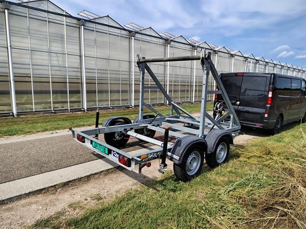 Grote foto haspelwagen haspelaanhangwagen container dubbel asser 3000 kg agrarisch aanhangwagens