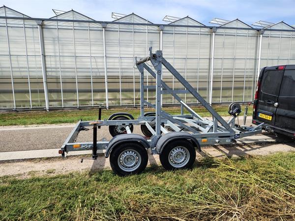 Grote foto haspelwagen haspelaanhangwagen container dubbel asser 3000 kg agrarisch aanhangwagens
