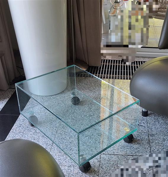 Grote foto glazen salontafel met wieltjes huis en inrichting salontafels